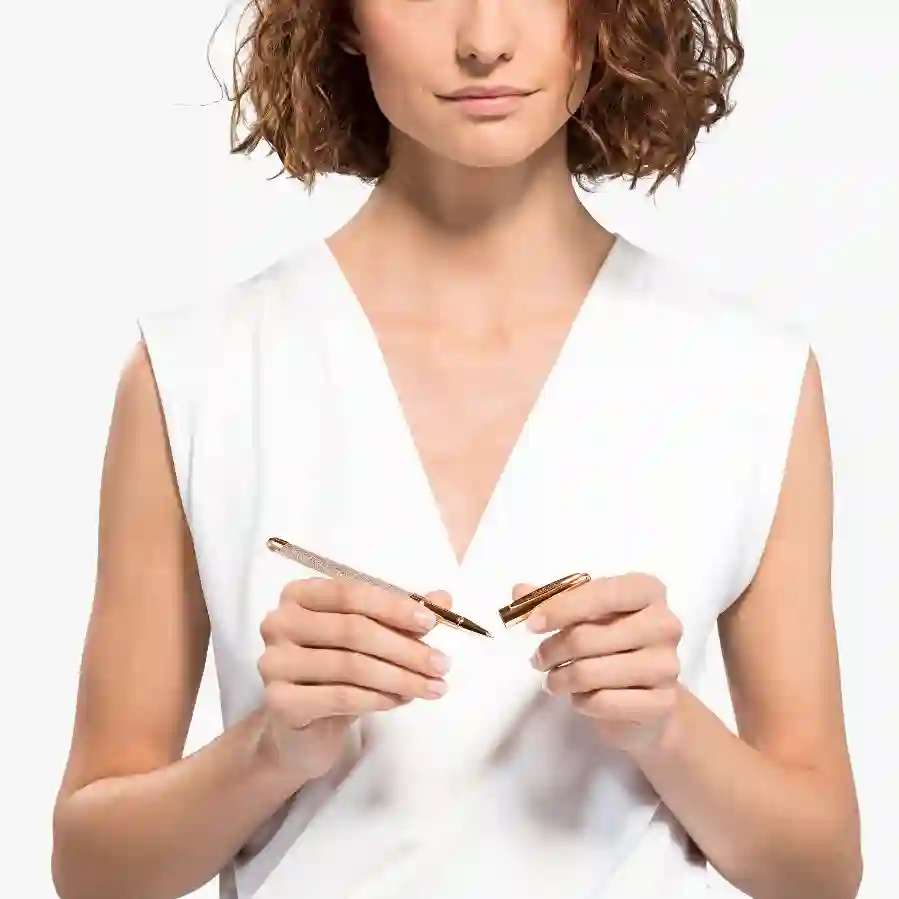 Resim Crystalline Nova Top Uçlu Kalem, Rose Altın tonu, Pembe altın rengi kaplama