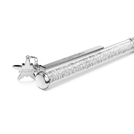 Resim Crystalline Silk Tükenmez Kalem, Beyaz, Beyaz lakeli, krom kaplama