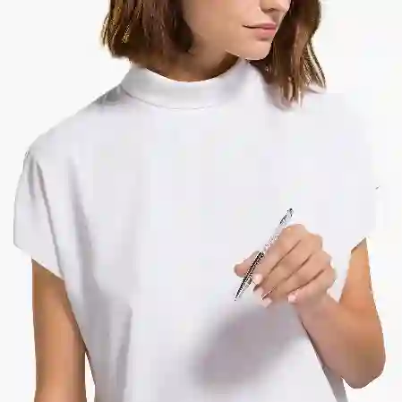 Resim Crystalline Tükenmez Kalem, Gümüş Rengi, Krom Kaplama