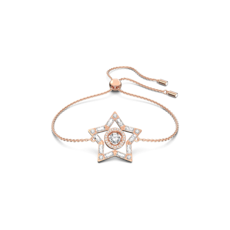 Resim Stella Bileklik, Karışık kesimler, Yıldız, Beyaz, Pembe altın rengi kaplama