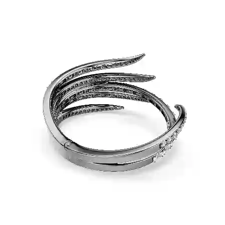 Resim The Vienna Collection Bileklik, Tüy, Beyaz, Rutenyum kaplama