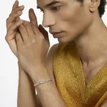 Resim Dextera Bileklik, Sekizgen şekil, Beyaz, Pembe altın rengi kaplama