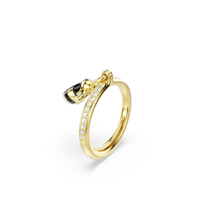 Resim Idyllia Motif Yüzük, Karışık kesimler, Arı, Çok renkli, Altın rengi kaplama