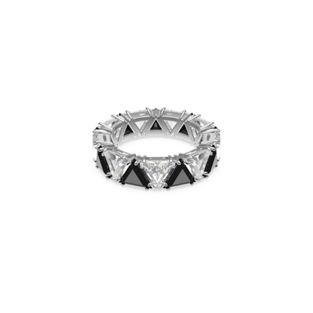 Resim Ortyx Kokteyl Yüzüğü, Üçgen kesim, Siyah, Rodyum kaplama