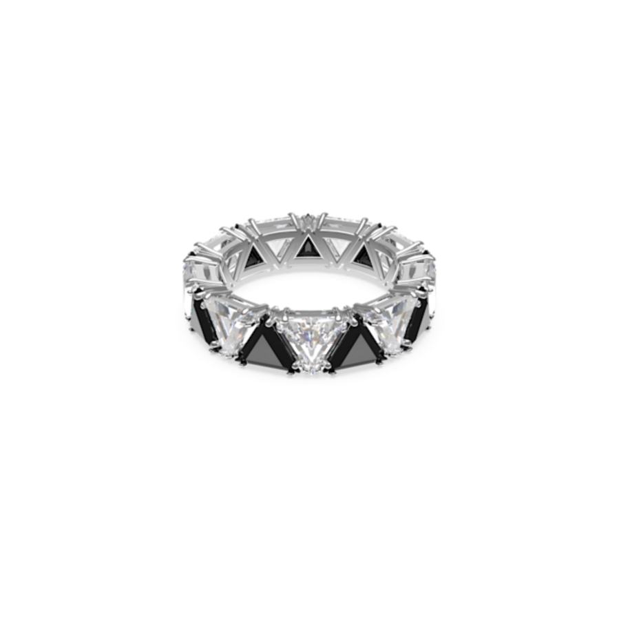 Resim Ortyx Kokteyl Yüzüğü, Üçgen kesim, Siyah, Rodyum kaplama