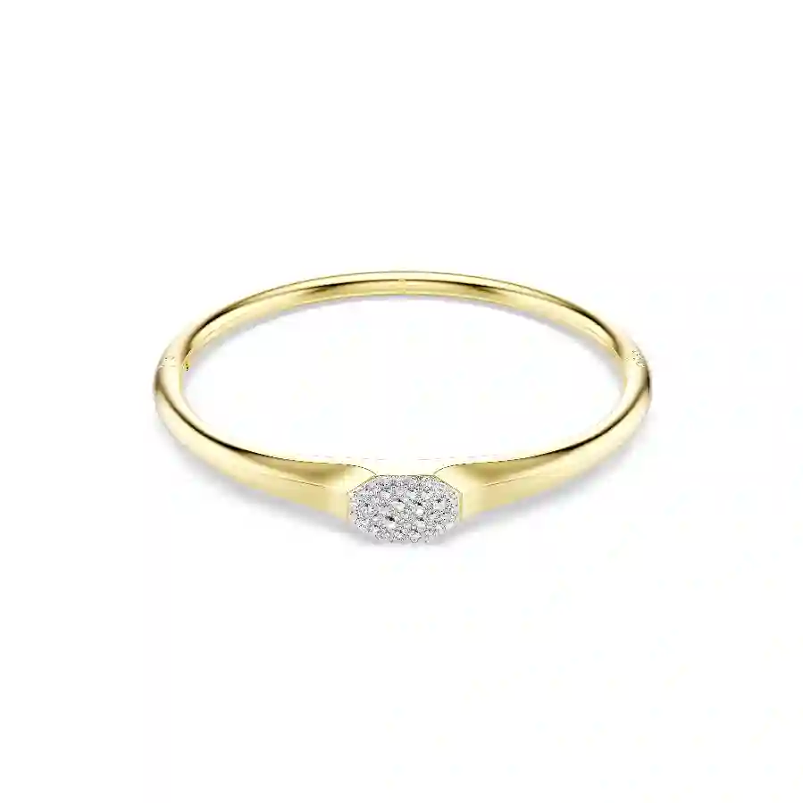 Resim Dextera Bileklik, Yuvarlak kesim, Beyaz, Altın rengi kaplama