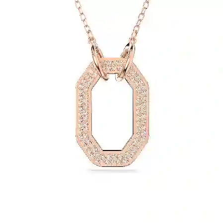 Resim Dextera Kolye, Sekizgen şekil, Beyaz, Pembe altın rengi kaplama