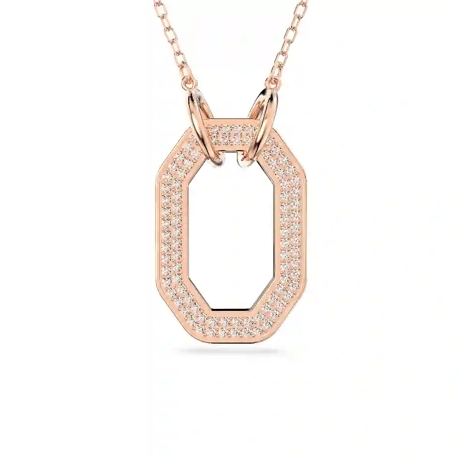 Resim Dextera Kolye, Sekizgen şekil, Beyaz, Pembe altın rengi kaplama