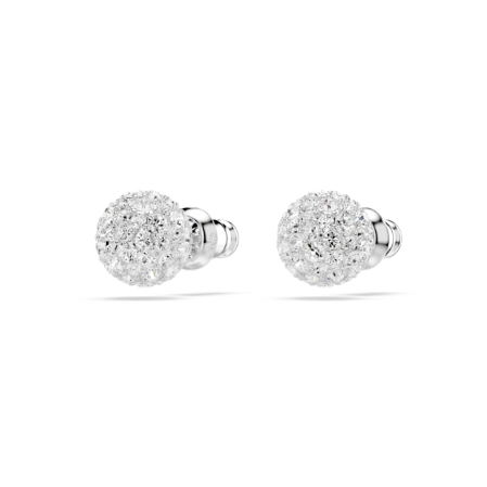 Resim Dextera düğme Küpeler, Yuvarlak kesim, Küre, Beyaz, Rodyum kaplama