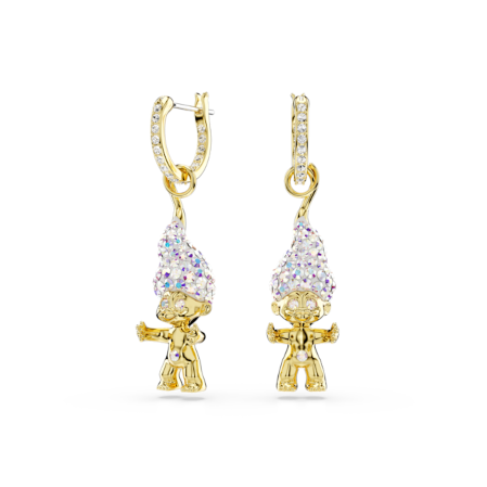 Resim Good Luck Trolls damla küpeler, Troll, Beyaz, Altın rengi kaplama