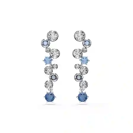 Resim Constella damla küpeler, Karışık kesimler, Mavi, Rodyum kaplama