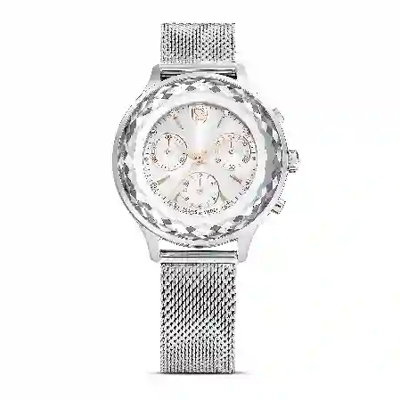 Resim Nova Chrono Saat, İsviçre Üretimi, Metal bileklik, Gümüş Rengi, Paslanmaz çelik