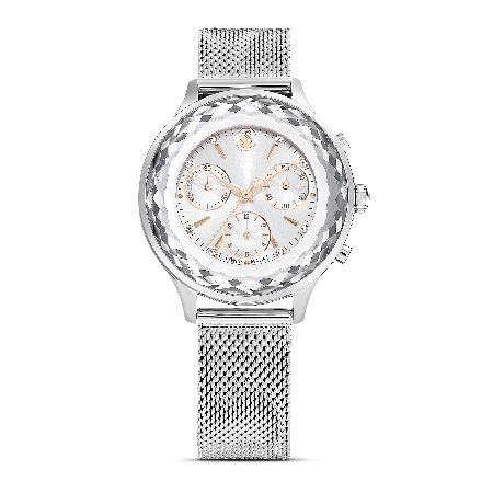 Resim Nova Chrono Saat, İsviçre Üretimi, Metal bileklik, Gümüş Rengi, Paslanmaz çelik