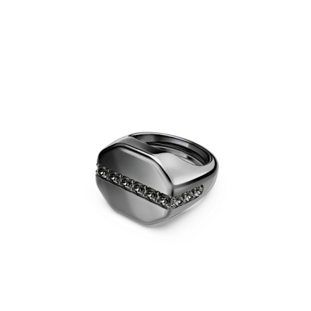 Resim Dextera Octagon Yüzük, Sekizgen şekil, Yuvarlak kesim, Siyah, Rutenyum kaplama