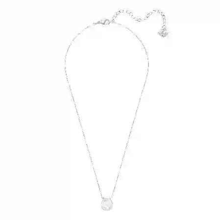 Resim Bella V Kolye, Yuvarlak kesim, Beyaz, Rodyum kaplama