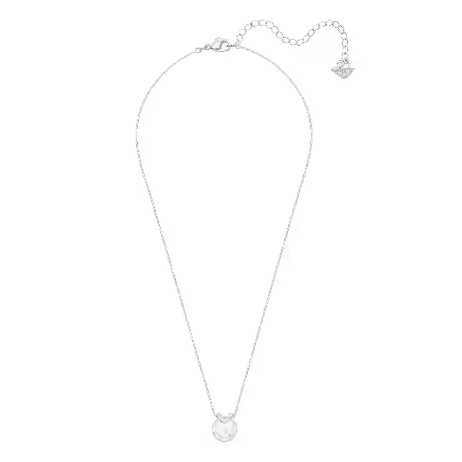 Resim Bella V Kolye, Yuvarlak kesim, Beyaz, Rodyum kaplama