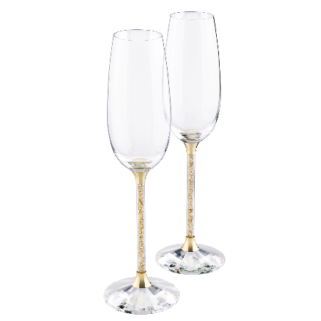 Resim Crystalline Şampanya Kadehleri, Altın Rengi (2’li Set)