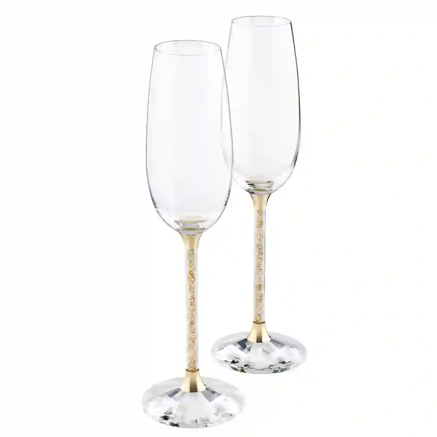 Resim Crystalline Şampanya Kadehleri, Altın Rengi (2’li Set)