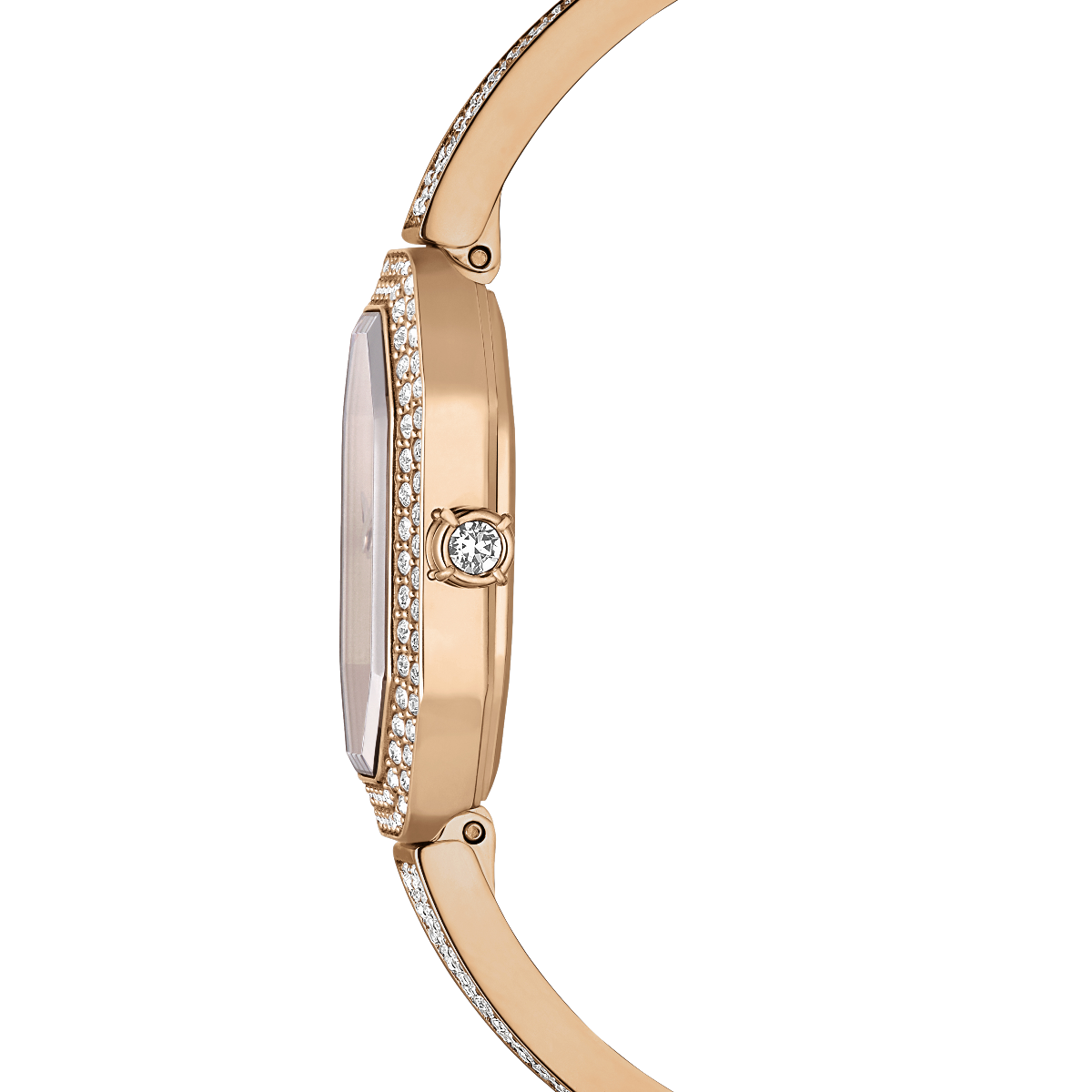 Resim Dextera Bangle Saat, İsviçre Üretimi, Metal bileklik, Rose Altın tonu, Pembe altın rengi yüzey