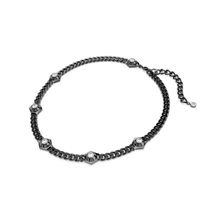 Resim Numina Kolye, Yuvarlak kesim, Beyaz, Rutenyum kaplama