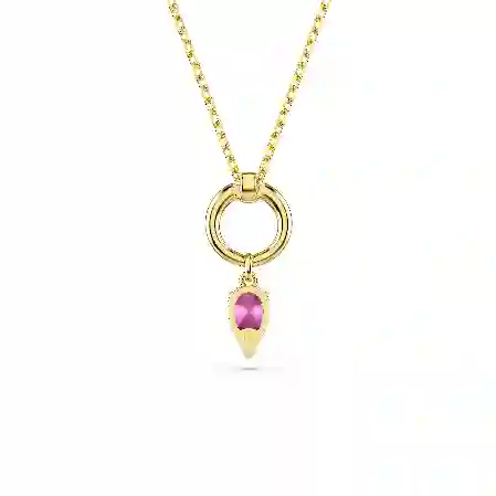 Resim Mesmera Kolye, Karışık kesimler, Kırmızı, Altın rengi kaplama