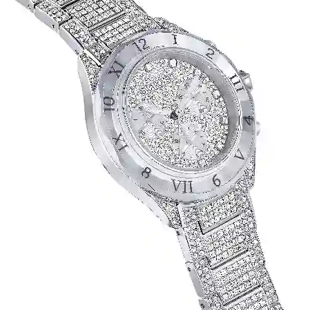 Resim Dextera Lux Saat, İsviçre Üretimi, Metal bileklik, Gümüş Rengi, Paslanmaz çelik