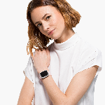 Resim Sparkling Kılıf, Apple Watch® Series 4 ve 5 ile uyumlu, 40 mm, Gümüş Rengi