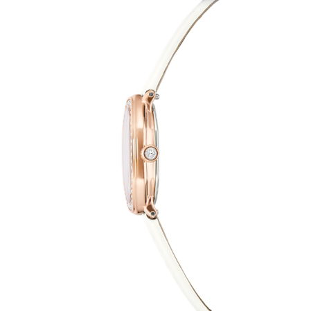 Resim Dextera octagon Saat, İsviçre Üretimi, Deri kayış, Beyaz, Pembe altın rengi yüzey