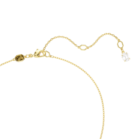 Resim Stilla Attract Kolye, Kare kesim, Beyaz, Altın rengi kaplama