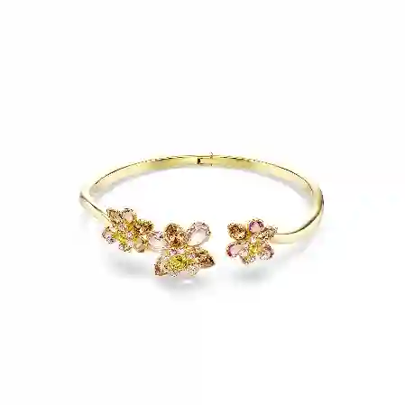 Resim Idyllia Bileklik, Karışık kesimler, Çiçek, Çok renkli, Altın rengi kaplama