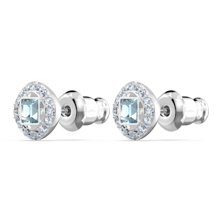 Resim Una Angelic düğme Küpeler, Mavi, Rodyum kaplama