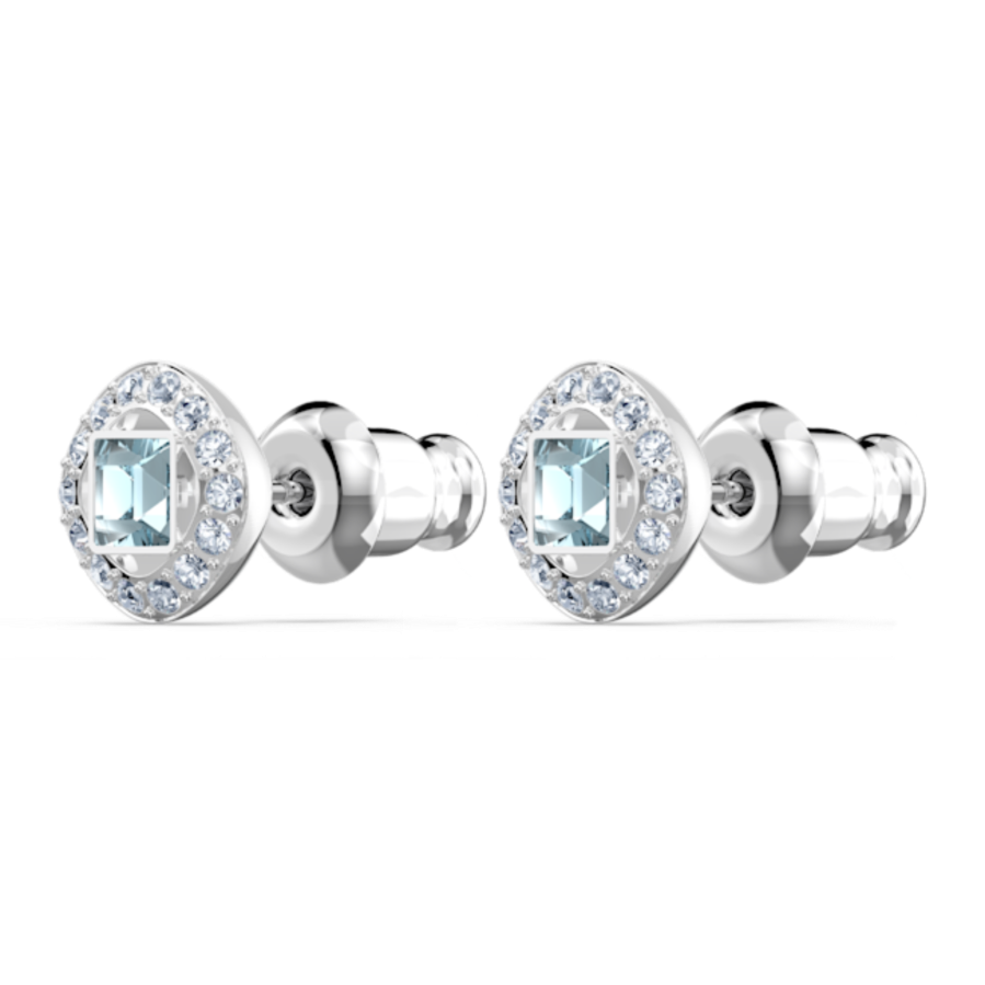 Resim Una Angelic düğme Küpeler, Mavi, Rodyum kaplama