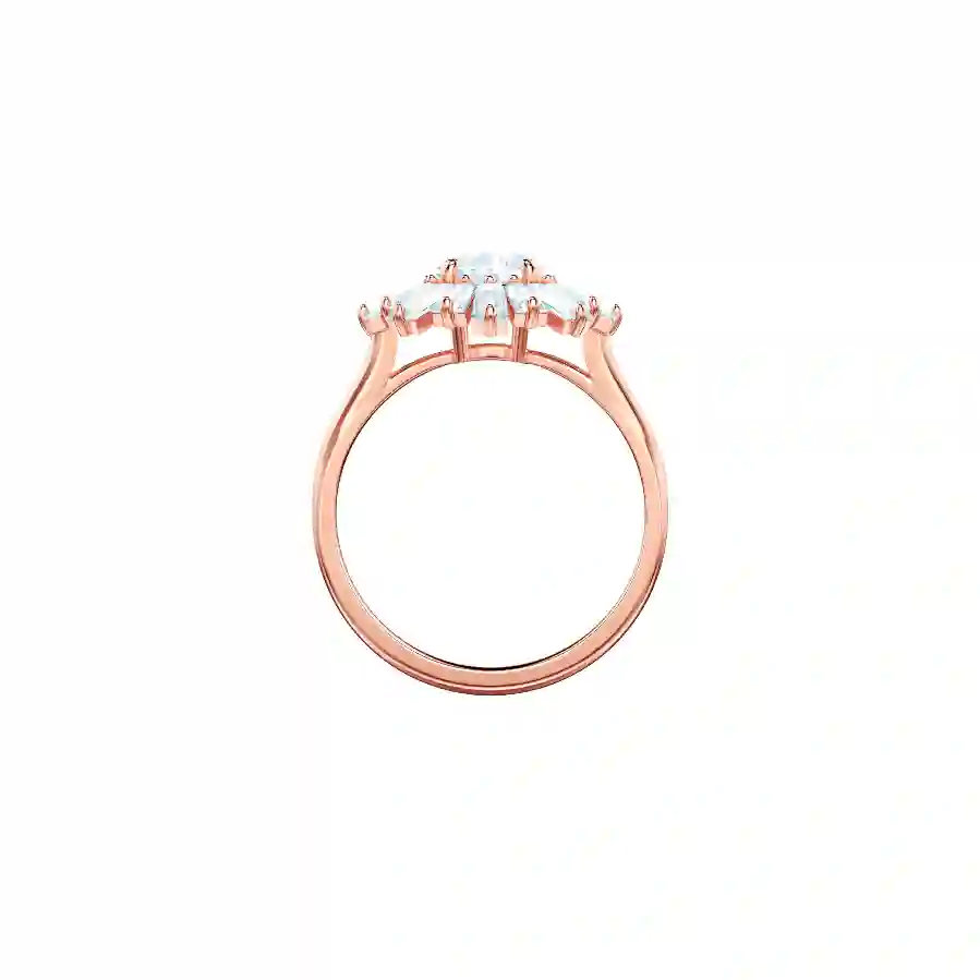 Resim Idyllia Yüzük, Karışık kesimler, Güneş, Beyaz, Pembe altın rengi kaplama