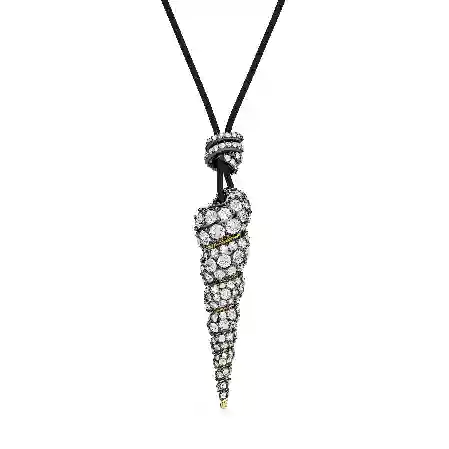 Resim Idyllia Kolye, Yuvarlak kesim, Deniz Kabuğu, Beyaz, Karışık metal yüzey