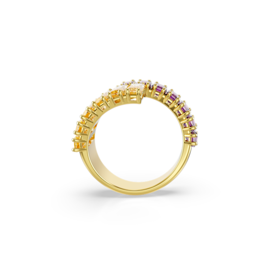 Resim Matrix Yüzük, Karışık kesimler, Çok renkli, Altın rengi kaplama