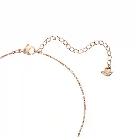 Resim Twist Kolye, Beyaz, Pembe altın rengi kaplama