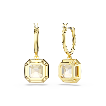 Resim Millenia damla küpeler, Kare kesim, Caramel, Altın rengi kaplama