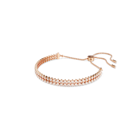 Resim Matrix Tennis bileklik, Beyaz, Pembe altın rengi kaplama