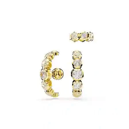 Resim Imber Kelepçe Küpe, Set (3), Yuvarlak kesim, Beyaz, Altın rengi kaplama