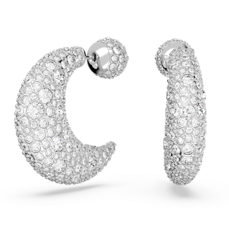 Resim Luna damla küpeler, Ay, Beyaz, Rodyum kaplama