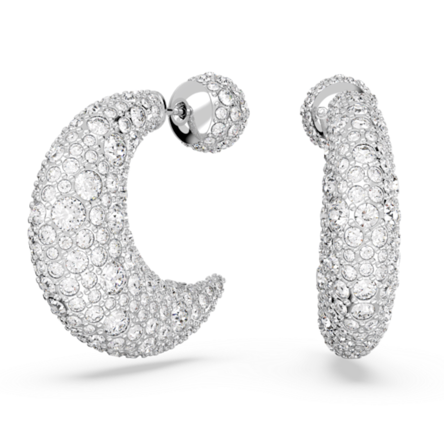 Resim Luna damla küpeler, Ay, Beyaz, Rodyum kaplama