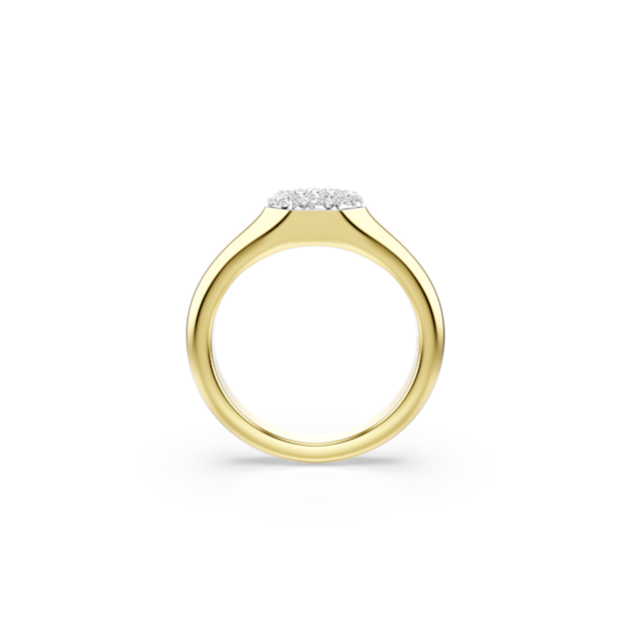 Resim Dextera Yüzük, Karışık kesimler, Beyaz, Altın rengi kaplama