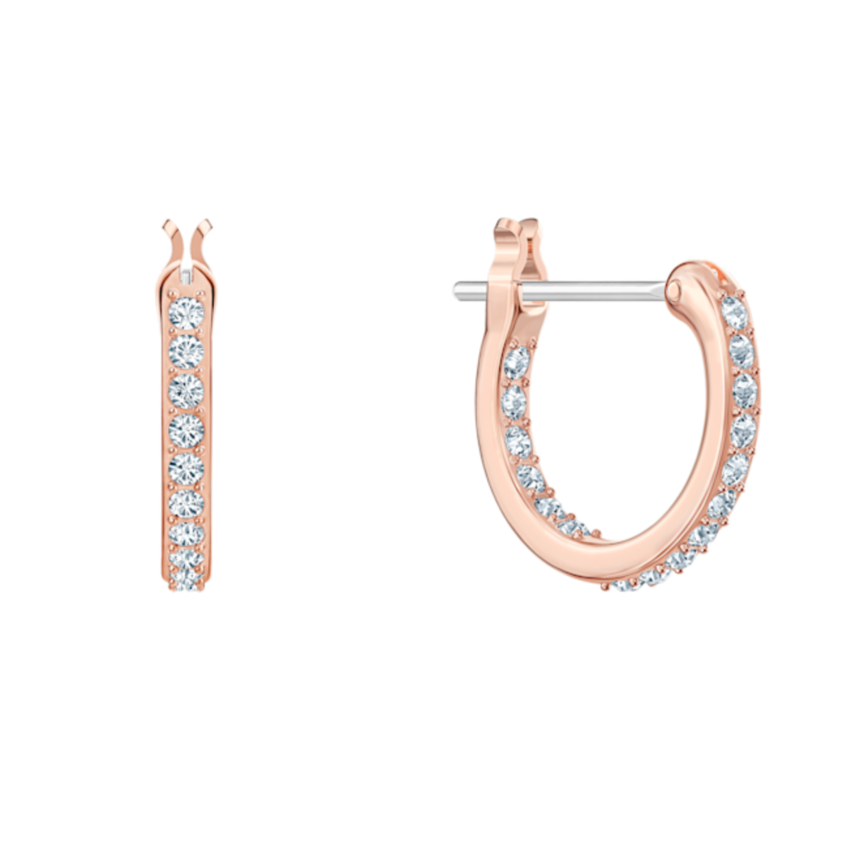 Resim Swarovski Symbolic damla küpeler, Yıldız, Beyaz, Pembe altın rengi kaplama