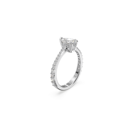 Resim Millenia Kokteyl Yüzüğü, Armut kesim, Pavé, Beyaz, Rodyum kaplama