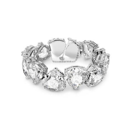 Resim Millenia Bileklik, Büyük kristaller, Trilliant kesim, Beyaz, Rodyum kaplama