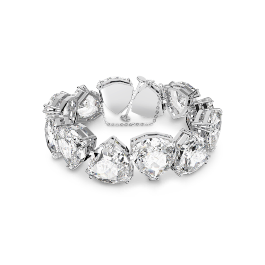 Resim Millenia Bileklik, Büyük kristaller, Trilliant kesim, Beyaz, Rodyum kaplama