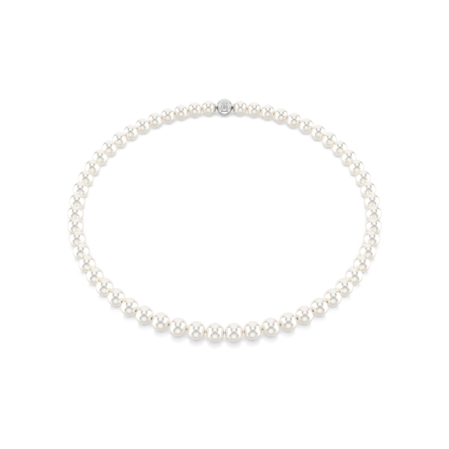 Resim Matrix Kolye, Kristal inci, Beyaz, Rodyum kaplama