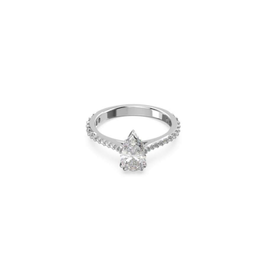 Resim Millenia Kokteyl Yüzüğü, Armut kesim, Pavé, Beyaz, Rodyum kaplama