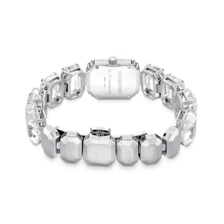 Resim Saat, Sekizgen kesim bileklik, Beyaz, Paslanmaz çelik