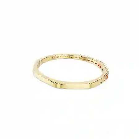 Resim Matrix Bileklik, Baget kesim, Sekizgen şekil, Pembe, Altın rengi kaplama